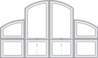 2-Wide Radius Top with Mulled Rectangles and Extended Leg Segments